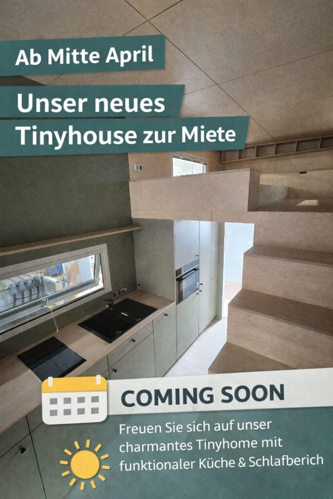 Neue Mietunterkunft 4 Modern Tiny House mit funktionaler Kueche