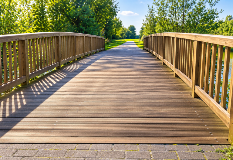Start 12 Idyllische Holzbruecke im Gruenen